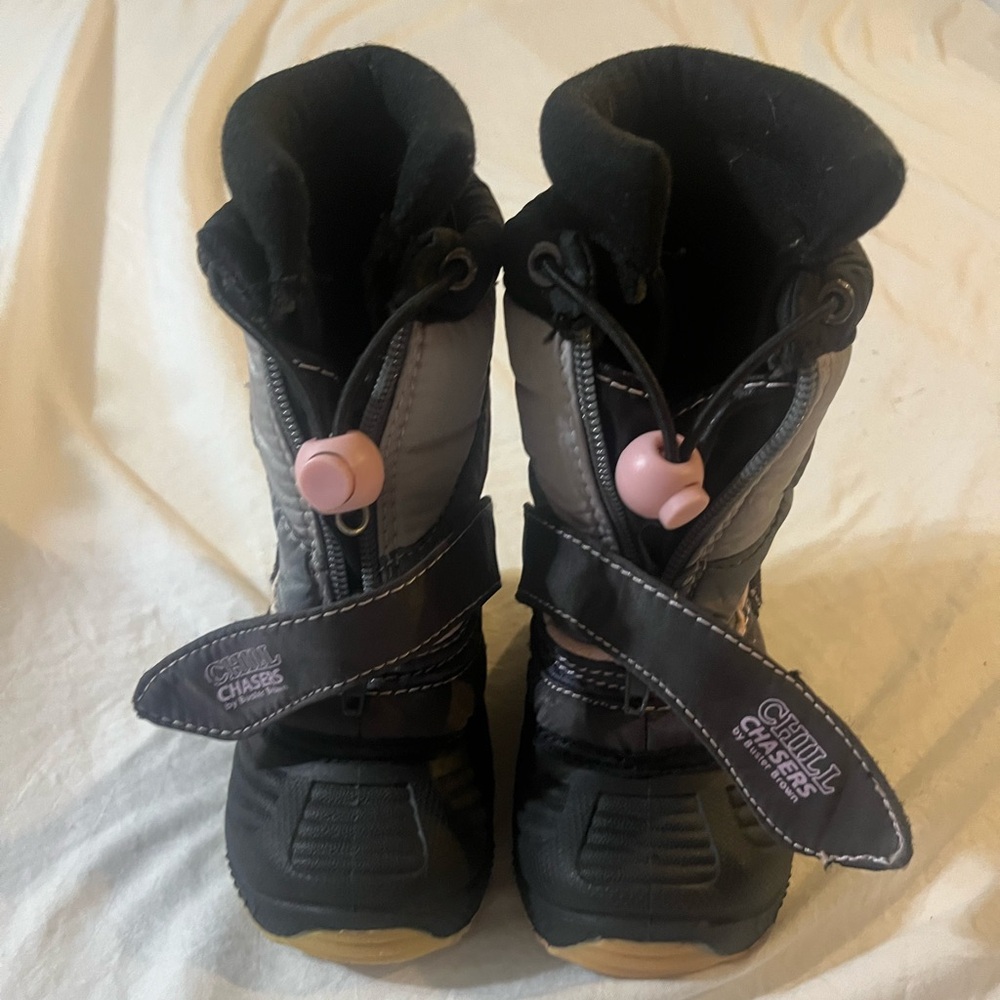 Chill Chasers by Buster Brown Pink and Black Snow Boots